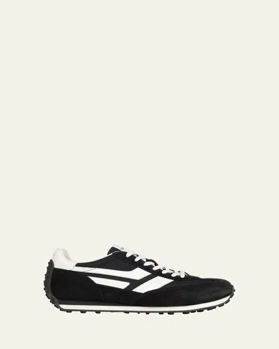 Tom Ford Men's Mick Tech Fabric And Suede Sneakers In Black