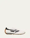 Tom Ford Low-profile White Sneakers With Black Leather Accents In White