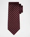 Tom Ford Men's Micro-dot Silk Tie In Red