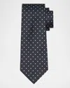 Tom Ford Men's Micro-dot Silk Tie In Blue