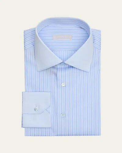 Tom Ford Men's Micro-gingham Classic Fit Dress Shirt In Light Blue