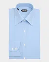 Tom Ford Men's Micro-gingham Slim Fit Dress Shirt In Light Blue