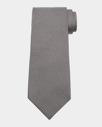 TOM FORD MEN'S MICRO-HOUNDSTOOTH SILK TIE