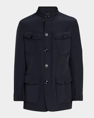 TOM FORD MEN'S MICRO-OTTOMAN FOUR-POCKET MILITARY JACKET