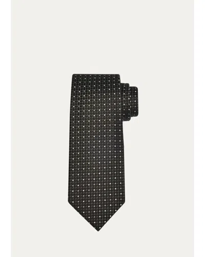 Tom Ford Men's Micro-jacquard Silk Tie In Pine Green