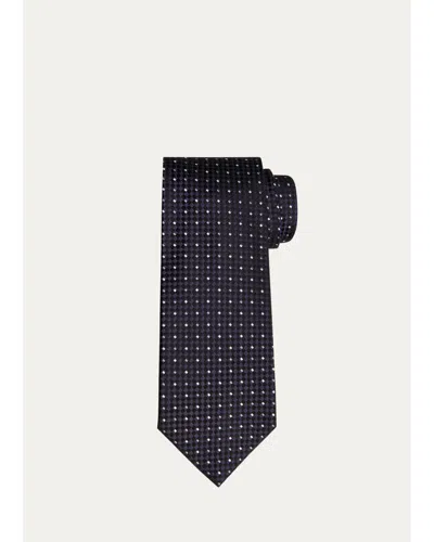 Tom Ford Men's Micro-jacquard Silk Tie In Multi