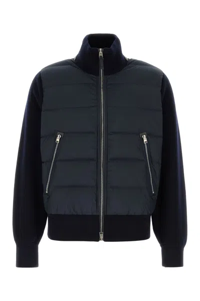 Tom Ford Men Midnight Blue Wool Jacket In Black