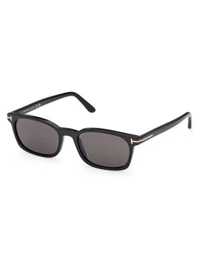 TOM FORD MEN'S MILES 53MM RECTANGULAR SUNGLASSES