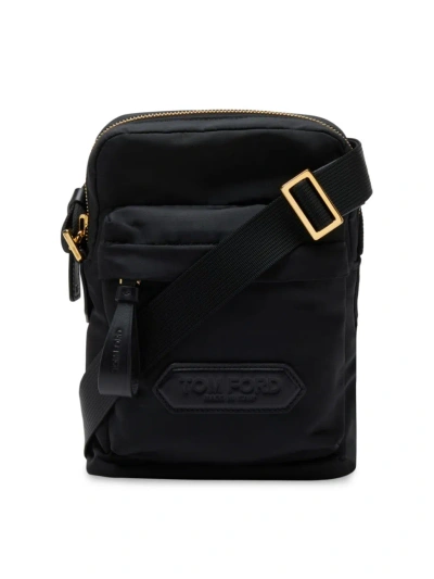 Tom Ford Men's Mini Logo Messenger Bag In Black