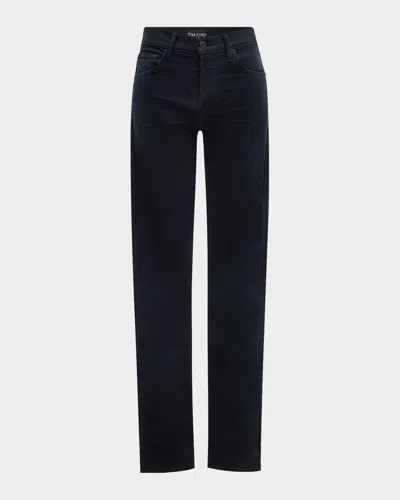 Tom Ford Men's Moleskin Slim-fit Jeans In Black