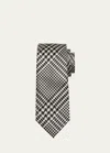 Tom Ford Men's Mulberry Silk Houndstooth Check Tie In Black Wh