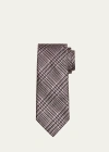 Tom Ford Men's Mulberry Silk Houndstooth Check Tie In Pink Multicolor