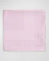 Tom Ford Men's Mulberry Silk Polka Dot-print Pocket Square In Rosebloom
