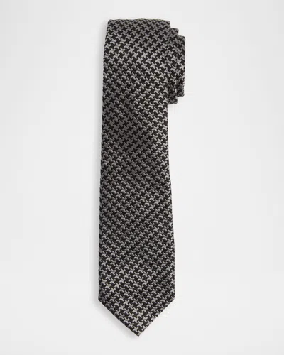 Tom Ford Men's Mulberry Silk Star Pinwheel Tie In Gray