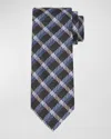 Tom Ford Men's Multi-check Silk Tie In Combo Blue
