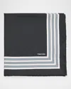 Tom Ford Men's Multi-frame Silk Pocket Square In Black