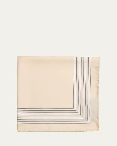 Tom Ford Men's Multi-frame Silk Pocket Square In Black