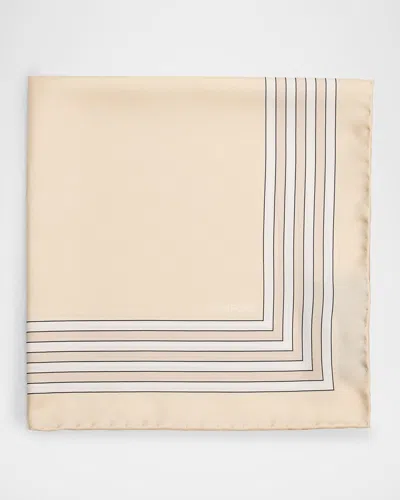 TOM FORD MEN'S MULTI-FRAME SILK POCKET SQUARE