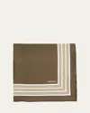 Tom Ford Men's Multi-frame Silk Pocket Square In Brown
