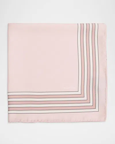 Tom Ford Men's Multi-frame Silk Pocket Square In Pink