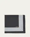 Tom Ford Men's Multi-frame Silk Pocket Square In Black