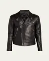 Tom Ford Biker Leather Jacket In Black