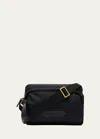 Tom Ford Men's Nylon Mini Messenger Crossbody Bag In Black