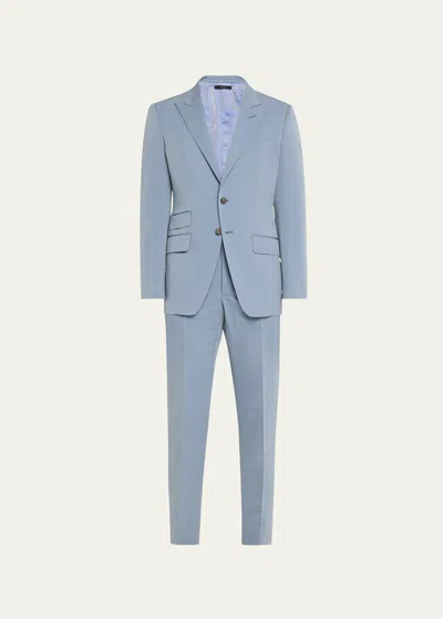 Tom Ford Men's O'connor Fine Poplin Suit In Blue