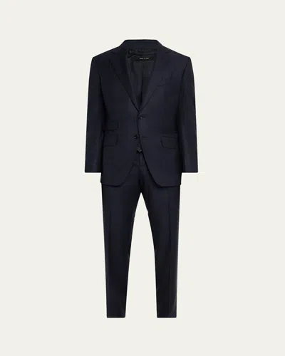 Tom Ford Men's O'connor Herringbone Suit In Blue