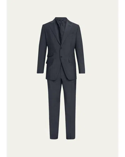 Tom Ford Men's O'connor Iridescent Poplin Suit In Gray