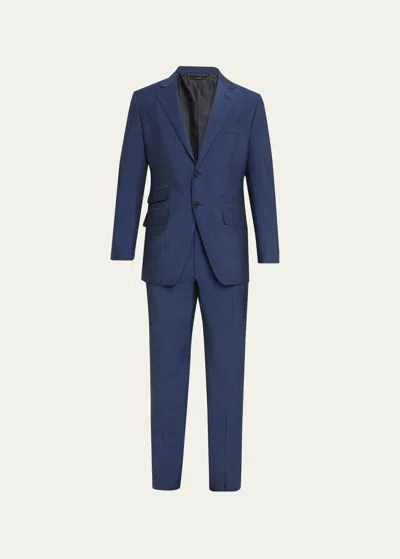 Tom Ford Men's O'connor Iridescent Poplin Suit In Grey Melan