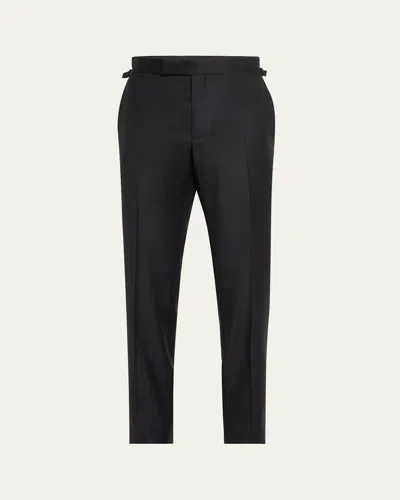 Tom Ford Men's O'connor Master Twill Trousers In Black