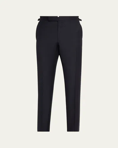 Tom Ford Men's O'connor Formal Trousers In Black Solid