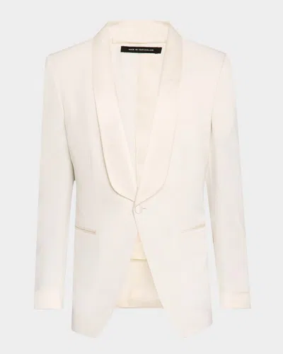 Tom Ford Men's O'connor Shawl Evening Jacket In Chalk