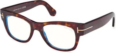 Tom Ford Men's Opticals Shiny Black 52mm Opticals In Brown