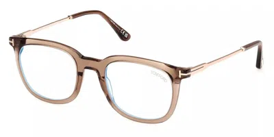 Tom Ford Men's Opticals Shiny Light Brown 50mm Opticals In Beige