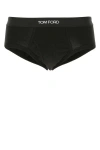 Tom Ford Two-pack Stretch Cotton And Modal-blend Briefs In Black