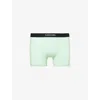 TOM FORD TOM FORD MEN'S PALE MINT LOGO-WAISTBAND STRETCH-COTTON BOXERS