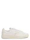 Tom Ford 'waiwick' White Low Top Sneakers With Perforated Logo On The Side And Logo Patch On The Tongue In White