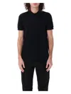 Tom Ford Black Short-sleeves Polo In Cotton Piquet Jersey Man In Black