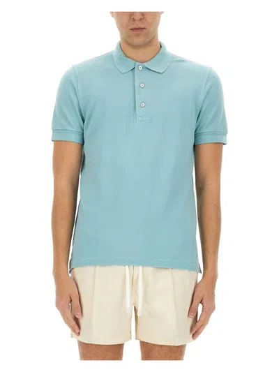 TOM FORD MEN'S PIQUET POLO T-SHIRT