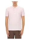 Tom Ford Classic Piquet Polo With Three-button Placket In Pink