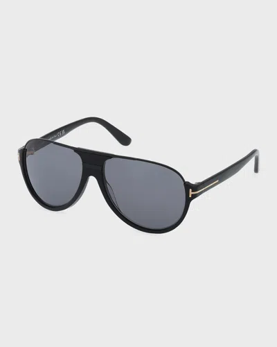 Tom Ford Men's Polarized Acetate Sunglasses In Black