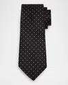 Tom Ford Men's Polka Dot Silk Tie In Black