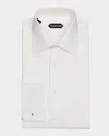 Tom Ford Mens Optical White Slim-fit Long-sleeves Cotton-poplin Shirt In White