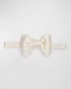 Tom Ford Men's Pre-tied Silk Bow Tie In White