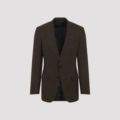 Tom Ford Shelton Blazer In Brown