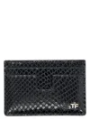 Tom Ford T-line Leather Cardholder In Black
