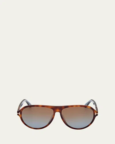 TOM FORD MEN'S QUINCY PHOTOCHROMIC AVIATOR SUNGLASSES
