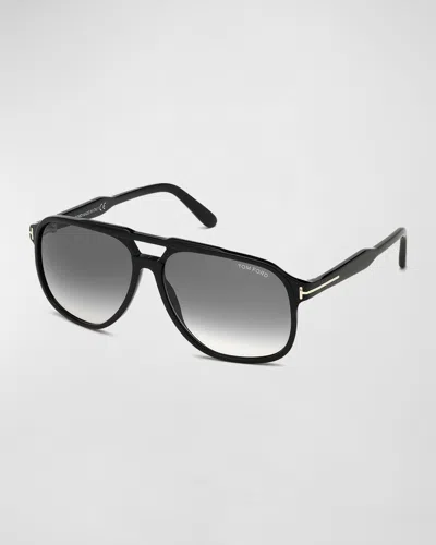 TOM FORD MEN'S RAOUL GRADIENT AVIATOR SUNGLASSES